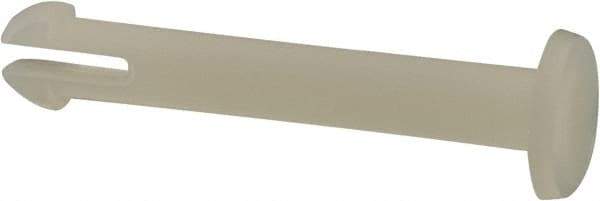 Made in USA - 0.12" Hole Diam, 7/8" OAL, Split Shank, Nylon Panel Rivet - 0.832" Length Under Head, 3/4" Material Thickness, 15/64" Head Diam - Industrial Tool & Supply