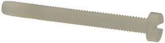 Made in USA - M2.5x0.45 Metric Coarse, 25mm Length Under Head Slotted Drive Machine Screw - Cheese Head, Grade 6/6 Nylon, Uncoated, Without Washer - Industrial Tool & Supply