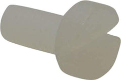 Made in USA - M3x0.50 Metric Coarse, 6mm Length Under Head Slotted Drive Machine Screw - Cheese Head, Grade 6/6 Nylon, Uncoated, Without Washer - Industrial Tool & Supply