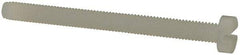 Made in USA - M3x0.50 Metric Coarse, 35mm Length Under Head Slotted Drive Machine Screw - Cheese Head, Grade 6/6 Nylon, Uncoated, Without Washer - Industrial Tool & Supply