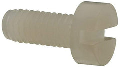 Made in USA - M3.5x0.60 Metric Coarse, 8mm Length Under Head Slotted Drive Machine Screw - Cheese Head, Grade 6/6 Nylon, Uncoated, Without Washer - Industrial Tool & Supply