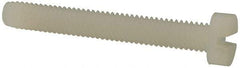 Made in USA - M4x0.70 Metric Coarse, 30mm Length Under Head Slotted Drive Machine Screw - Cheese Head, Grade 6/6 Nylon, Uncoated, Without Washer - Industrial Tool & Supply
