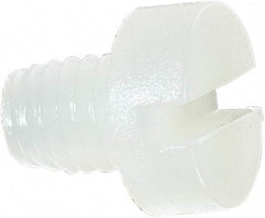 Made in USA - M5x0.80 Metric Coarse, 6mm Length Under Head Slotted Drive Machine Screw - Cheese Head, Grade 6/6 Nylon, Uncoated, Without Washer - Industrial Tool & Supply