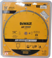 DeWALT - 14" Diam, 1" Arbor Hole Diam, Wet & Dry Cut Saw Blade - Diamond-Tipped, Standard Round Arbor - Industrial Tool & Supply