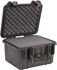 Pelican Products, Inc. - 9-11/16" Wide x 9-11/16" Deep x 6-7/8" High, Clamshell Hard Case - Black, Polypropylene - Industrial Tool & Supply