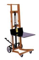 Wesco Industrial Products - 750 Lb Capacity, 54" Lift Height, Hydraulic Platform Base Manually Operated Lift - 54" Minimum Operating Height - Industrial Tool & Supply