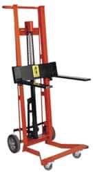 Wesco Industrial Products - 750 Lb Capacity, 54" Lift Height, Hydraulic Platform Base Manually Operated Lift - 54" Minimum Operating Height - Industrial Tool & Supply