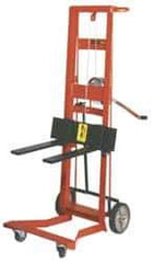 Wesco Industrial Products - 750 Lb Capacity, 54" Lift Height, Winch Platform Base Manually Operated Lift - 5.75" Minimum Operating Height - Industrial Tool & Supply