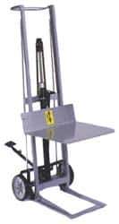 Wesco Industrial Products - 400 Lb Capacity, 54" Lift Height, Hydraulic Platform Base Manually Operated Lift - 54" Minimum Operating Height - Industrial Tool & Supply