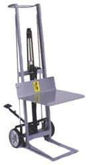 Wesco Industrial Products - 750 Lb Capacity, 54" Lift Height, Hydraulic Platform Base Manually Operated Lift - 54" Minimum Operating Height - Industrial Tool & Supply