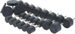 Grier Abrasives - 25 Piece Aluminum Oxide Vitrified Mounted Stone Abrasive Point Set - Includes 11 Shape W220 & 10 Shape W237 - Industrial Tool & Supply