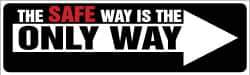 NMC - The Safe Way Is the Only Way, 120 Inch Long x 36 Inch High, Safety Banner with Graphic - Graphic Shows Leaf, Polyethylene, English, Printed on 1 Side - Industrial Tool & Supply