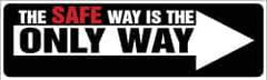 NMC - The Safe Way Is the Only Way, 120 Inch Long x 36 Inch High, Safety Banner with Graphic - Graphic Shows Leaf, Polyethylene, English, Printed on 1 Side - Industrial Tool & Supply