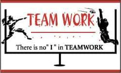 NMC - Team Work - There Is No "I" in Teamwork, 60 Inch Long x 36 Inch High, Safety Banner - Polyethylene, English, Printed on 1 Side - Industrial Tool & Supply