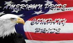 NMC - American Pride - Company Pride, 60 Inch Long x 36 Inch High, Safety Banner - Polyethylene, English, Printed on 1 Side - Industrial Tool & Supply