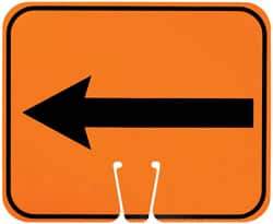 NMC - Left Arrow (Graphic), Plastic Fire and Exit Sign - 12-3/4" Wide x 10-1/2" High - Industrial Tool & Supply