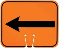 NMC - Left Arrow (Graphic), Plastic Fire and Exit Sign - 12-3/4" Wide x 10-1/2" High - Industrial Tool & Supply