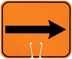 NMC - Right Arrow (Graphic), Plastic Fire and Exit Sign - 12-3/4" Wide x 10-1/2" High - Industrial Tool & Supply