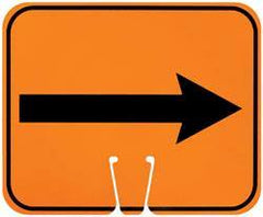 NMC - Right Arrow (Graphic), Plastic Fire and Exit Sign - 12-3/4" Wide x 10-1/2" High - Industrial Tool & Supply