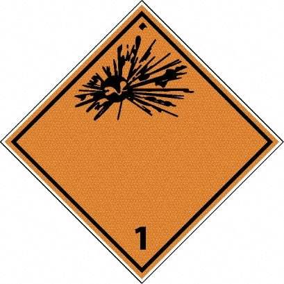 NMC - Blank - No Legend DOT Shipping Label - 4" High x 4" Wide - Industrial Tool & Supply