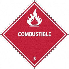 NMC - Combustible DOT Shipping Label - 4" High x 4" Wide - Industrial Tool & Supply