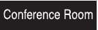 NMC - Conference Room, 10" Wide x 3" High, Plastic Sign - English, White on Black, Wall Mount - Industrial Tool & Supply