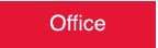 NMC - Office, 10" Wide x 3" High, Plastic Sign - English, White on Red, Wall Mount - Industrial Tool & Supply