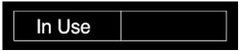 NMC - In Use/Vacant, 10" Wide x 2" High, Plastic Sign - English, White on Black, Wall Mount - Industrial Tool & Supply