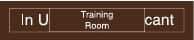 NMC - Training Room in Use/Vacant, 10" Wide x 2" High, Plastic Sign - English, White on Gray, Wall Mount - Industrial Tool & Supply