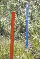 NMC - Brown Marking Post - 48" Overall Height - Industrial Tool & Supply
