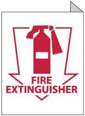 NMC - Fire Extinguisher, Plastic Fire Sign - 8" Wide x 10" High, Glow-in-the-Dark - Industrial Tool & Supply