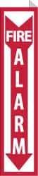 NMC - Fire Alarm, Plastic Fire Sign - 4" Wide x 18" High, Glow-in-the-Dark - Industrial Tool & Supply