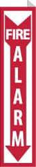 NMC - Fire Alarm, Plastic Fire Sign - 4" Wide x 18" High, Glow-in-the-Dark - Industrial Tool & Supply