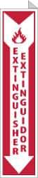 NMC - Extinguisher, Plastic Fire Sign - 4" Wide x 18" High, English/Spanish - Industrial Tool & Supply