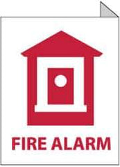 NMC - Fire Alarm, Plastic Fire Sign - 9" Wide x 12" High, Glow-in-the-Dark - Industrial Tool & Supply