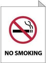 NMC - "Danger - No Smoking", 10" Long x 14" Wide, Pressure-Sensitive Vinyl Safety Sign - Rectangle, 0.004" Thick, Use for Accident Prevention - Industrial Tool & Supply