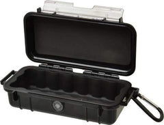 Pelican Products, Inc. - 3-7/8" Wide x 3-7/8" Deep x 2-7/16" High, Clamshell Hard Case - Black, Polycarbonate - Industrial Tool & Supply