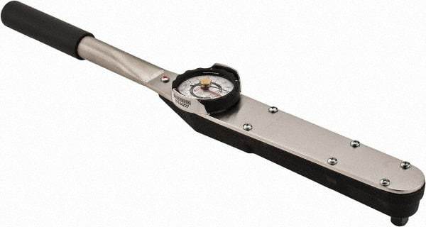 Proto - 1/2" Drive Dial Torque Wrench - 250 Ft/Lb Torque, 21-1/2" OAL, 5 Ft/Lb Graduation, Fixed Head - Industrial Tool & Supply
