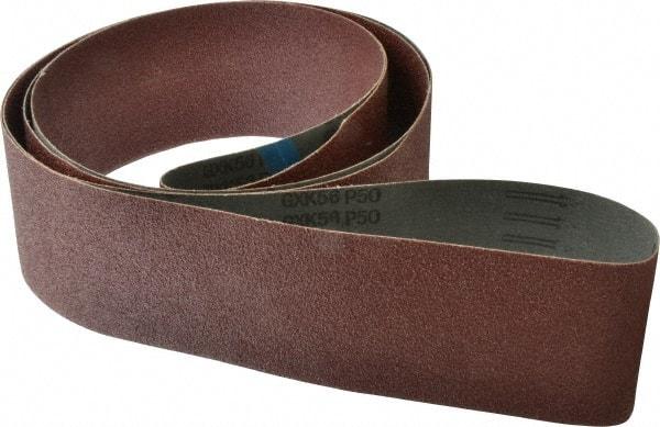Tru-Maxx - 4" Wide x 132" OAL, 50 Grit, Aluminum Oxide Abrasive Belt - Aluminum Oxide, Coarse, Coated - Industrial Tool & Supply