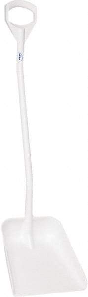 Vikan - 14-3/4" High Square Plastic Shovel - 39" Long D-Grip Handle - Industrial Tool & Supply