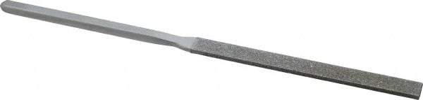 Strauss - 8-1/2" OAL Coarse Equalling Needle Diamond File - 7/16" Wide x 7/64" Thick, 4-3/8 LOC, 181 Grit - Industrial Tool & Supply