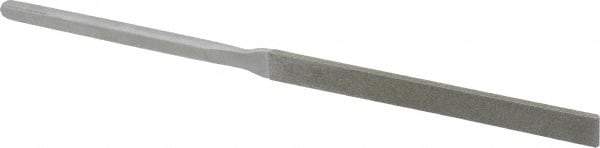 Strauss - 8-1/2" OAL Fine Equalling Needle Diamond File - 7/16" Wide x 7/64" Thick, 4-3/8 LOC, 91 Grit - Industrial Tool & Supply