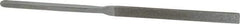 Strauss - 8-1/2" OAL Medium Equalling Needle Diamond File - 7/16" Wide x 7/64" Thick, 4-3/8 LOC, 126 Grit - Industrial Tool & Supply