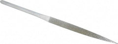 Strauss - 8-1/2" OAL Coarse Three Square Needle Diamond File - 3/8" Wide x 3/8" Thick, 4-3/8 LOC, 181 Grit - Industrial Tool & Supply