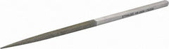 Strauss - 8-1/2" OAL Fine Square Needle Diamond File - 1/4" Wide x 1/4" Thick, 4-3/8 LOC, 91 Grit - Industrial Tool & Supply