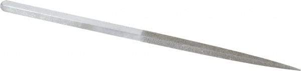 Strauss - 8-1/2" OAL Medium Square Needle Diamond File - 1/4" Wide x 1/4" Thick, 4-3/8 LOC, 126 Grit - Industrial Tool & Supply
