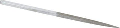 Strauss - 8-1/2" OAL Medium Square Needle Diamond File - 1/4" Wide x 1/4" Thick, 4-3/8 LOC, 126 Grit - Industrial Tool & Supply
