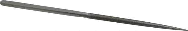Strauss - 8-1/2" OAL Medium Round Needle Diamond File - 1/4" Wide x 1/4" Thick, 4-3/8 LOC, 126 Grit - Industrial Tool & Supply