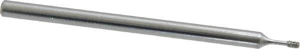 Strauss - Diamond (Abrasive) Grinding Pin - 1/8" Shank Diam x 2" Shank Length, Medium Grade, 80 Grit - Industrial Tool & Supply