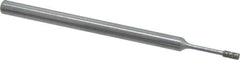 Strauss - 1/8" Head Thickness Diamond (Abrasive) Grinding Pin - 1/8" Shank Diam x 2" Shank Length, Medium Grade, 80 Grit - Industrial Tool & Supply